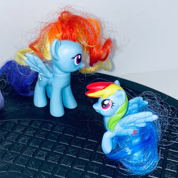 My Little Pony Lot 4 ponies toy figures Rainbow Dash Starlight Glimmer - Picture 3 of 8